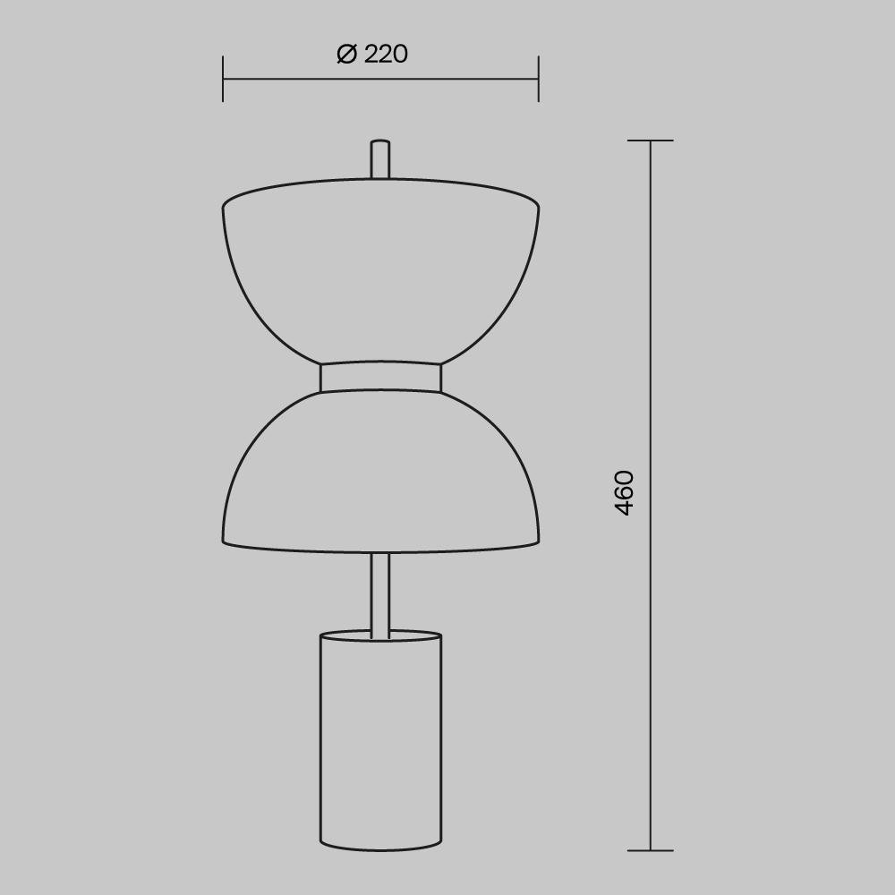 M MOD178TL-L11W3K Stolní lampa Kyoto 3000K 11W teplá bílá bílý kov mramor - MAYTONI (obrázek 5)