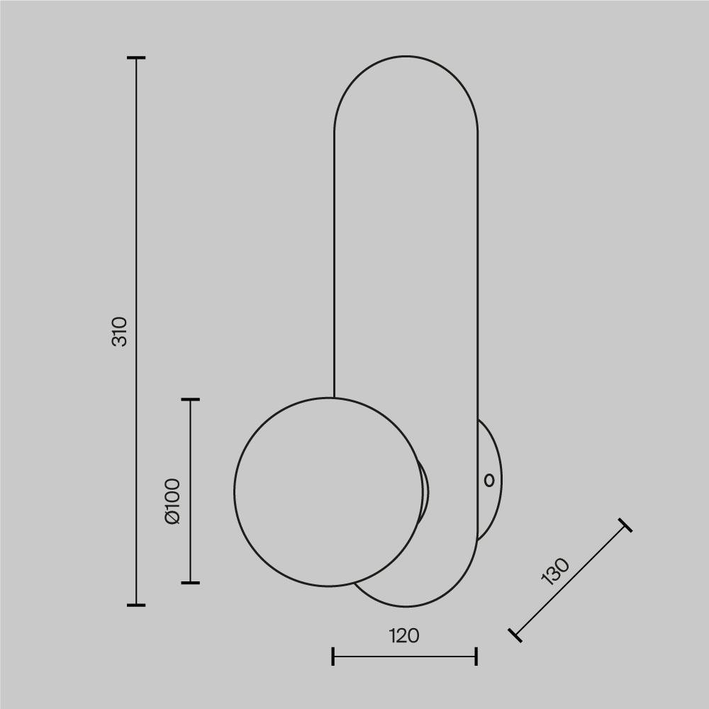 M MOD419WL-01G Nástěnné svítidlo Bao G9 28W zlatá kov design - MAYTONI (obrázek 8)