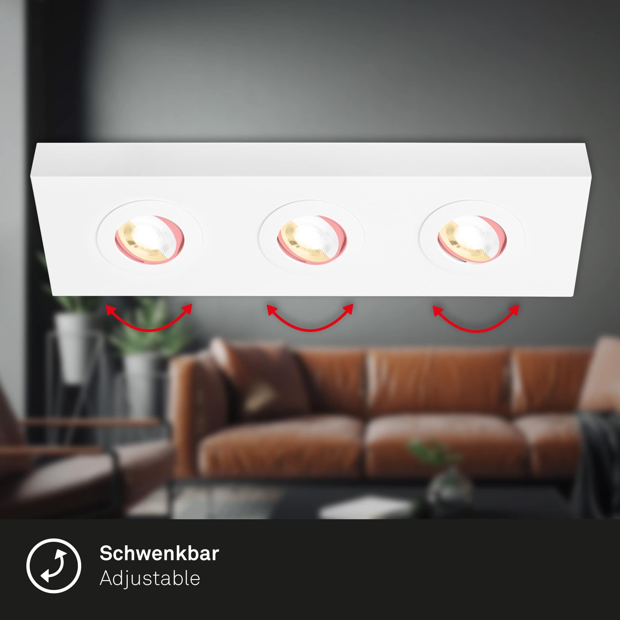 BRI 3996036 CTS LED stropní svítidlo, 38,5 cm, 4W, 460lm, bílé - BRILONER (obrázek 5)