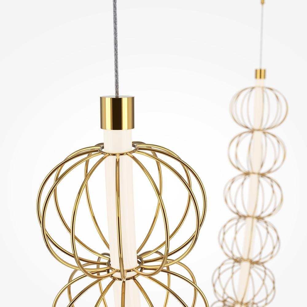 M MOD216PL-L55G3K Závěsné svítidlo Golden Cage 3000K 55W teplá bílá 6110lm zlatý kov - MAYTONI (obrázek 4)