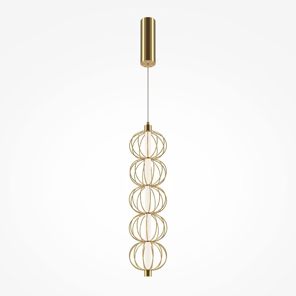 M MOD216PL-L10G3K Závěsné svítidlo Golden Cage 3000K 10W teplá bílá 1050lm zlatý kov - MAYTONI