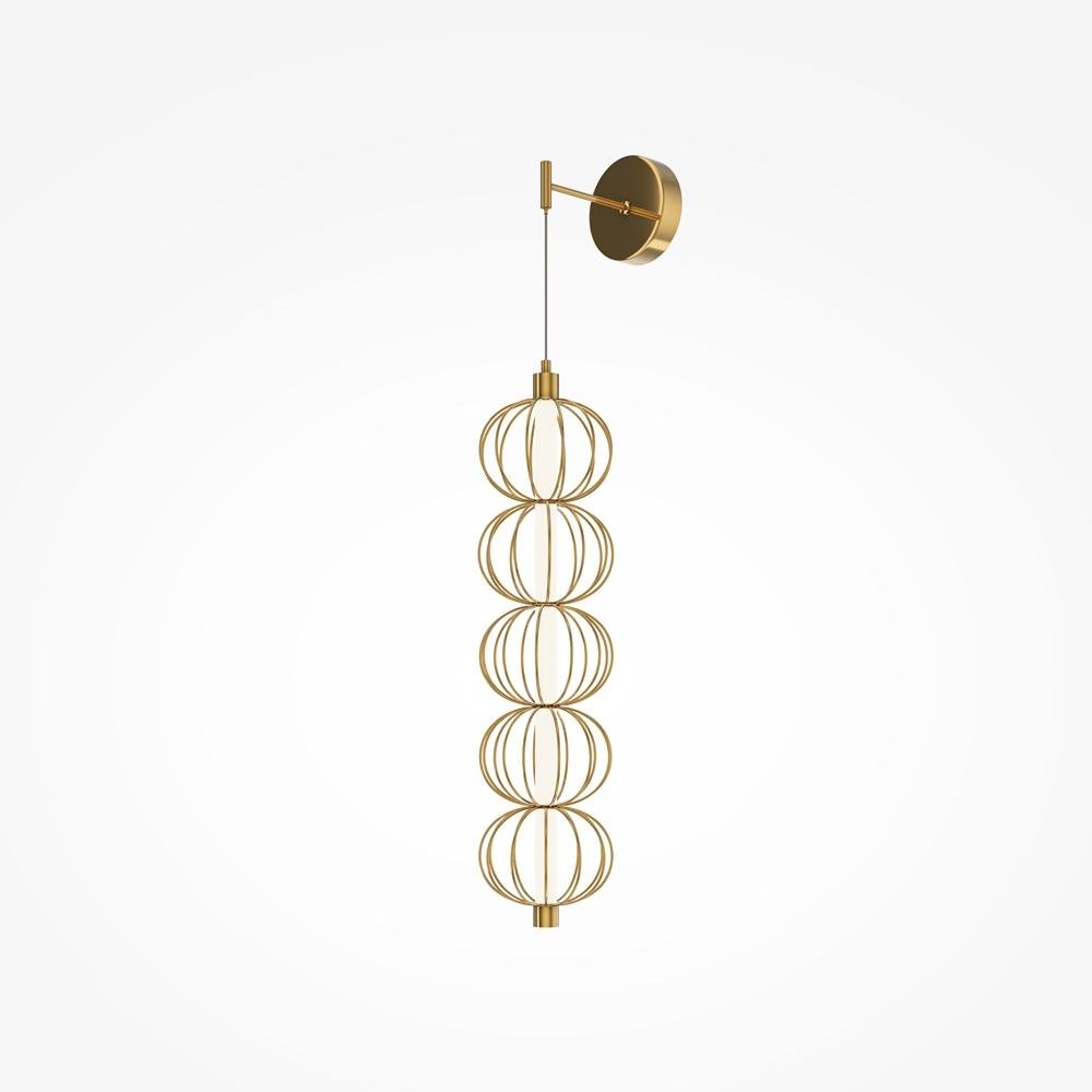 M MOD216WL-L10G3K Nástěnné svítidlo Golden Cage 3000K 10W teplá bílá 1100lm zlatá kov designové - MAYTONI