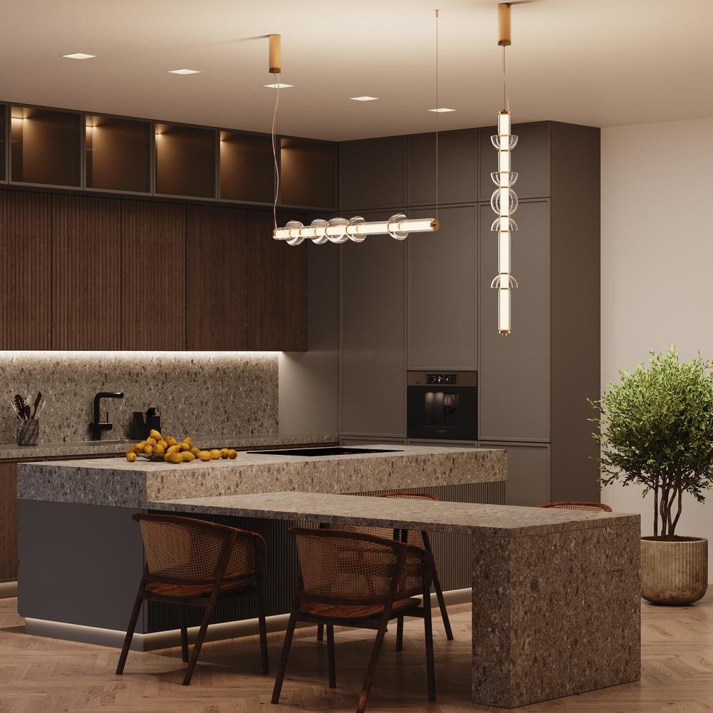 M MOD210PL-L39BS3K Závěsné svítidlo Cosmo 3000K 39W 4800lm teplá bílá mosaz kov designové - MAYTONI (obrázek 7)