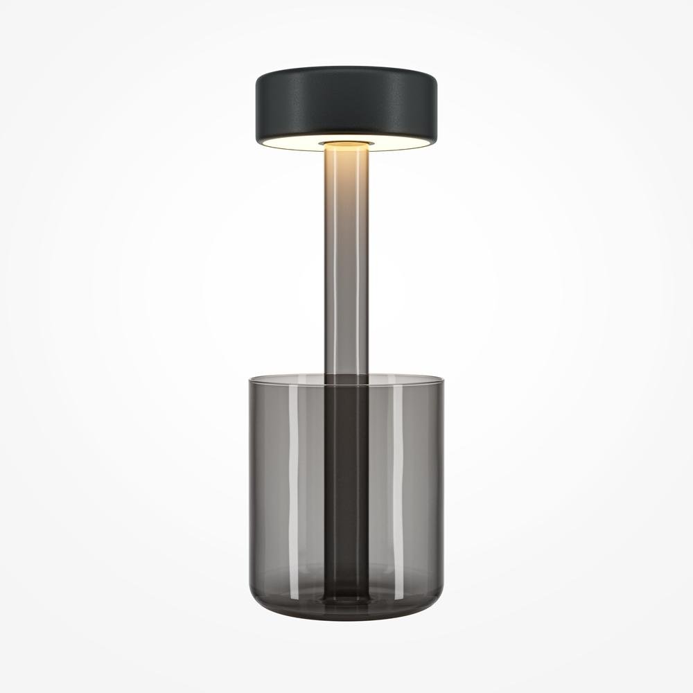 M MOD229TL-L3B3K3 Stolní lampa AI Collaboration 2200/4000K 3W nastavitelná bílá černé sklo bateriová stmívatelná - MAYTONI