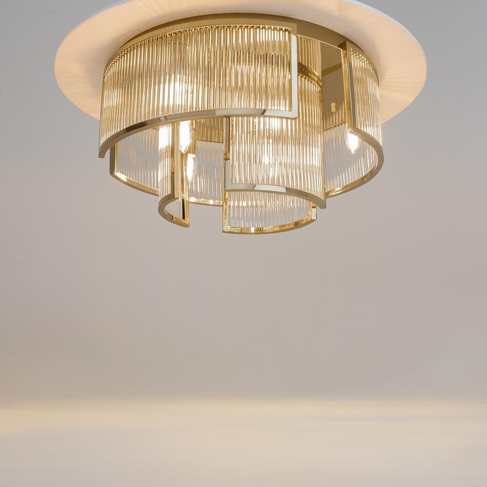 M MOD174CL-06G Stropní svítidlo Frame E14 6x60W zlatá kov sklo designové - MAYTONI (obrázek 3)