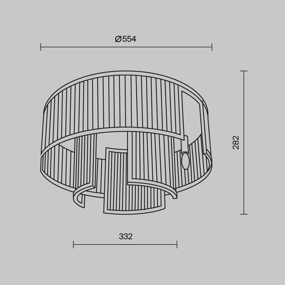 M MOD174CL-06G Stropní svítidlo Frame E14 6x60W zlatá kov sklo designové - MAYTONI (obrázek 7)