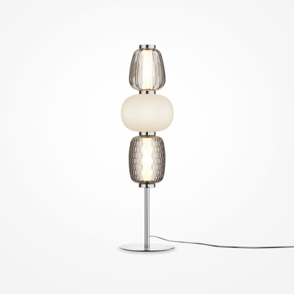 M MOD267TL-L28CH3K Stolní lampa Pattern 3000K 28W teplá bílá chrom kov sklo - MAYTONI