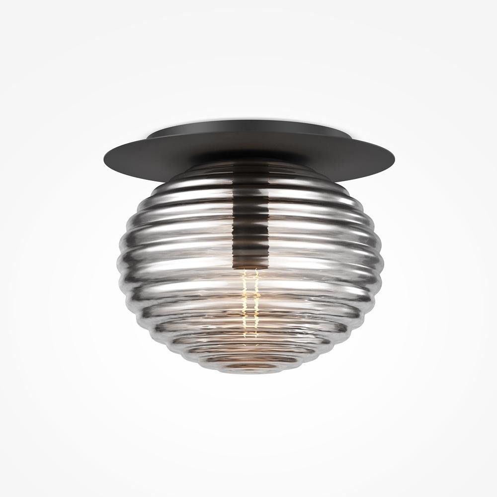 M MOD268CL-01B Stropní svítidlo Reels E27 60W černá kov průhledné sklo - MAYTONI