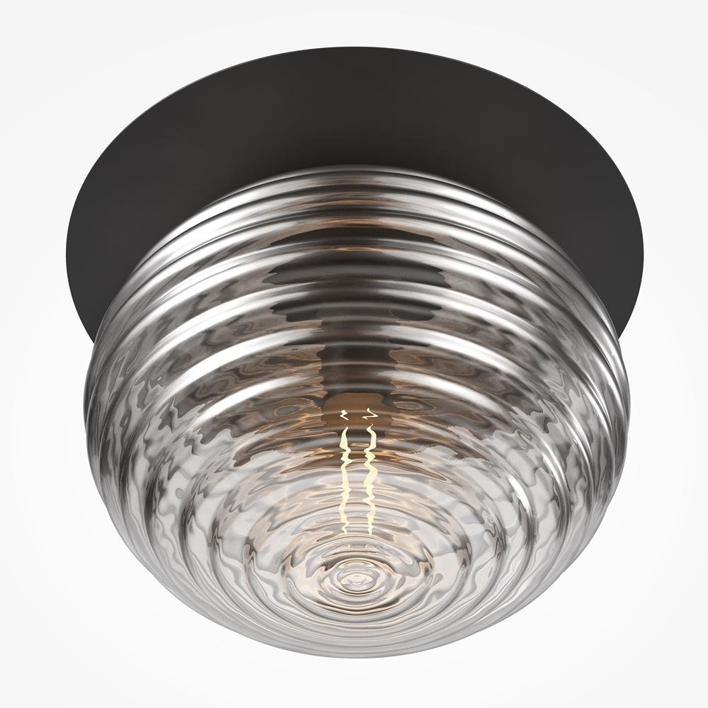 M MOD268CL-01B Stropní svítidlo Reels E27 60W černá kov průhledné sklo - MAYTONI (obrázek 3)