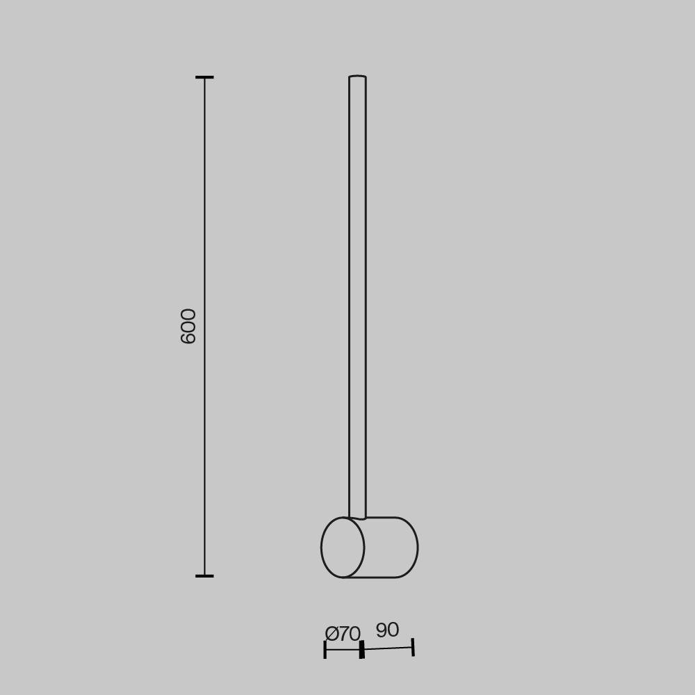 M MOD237WL-L6BS3K Nástěnné svítidlo Light stick 3000K 6W teplá bílá 500lm mosaz hliník - MAYTONI (obrázek 3)