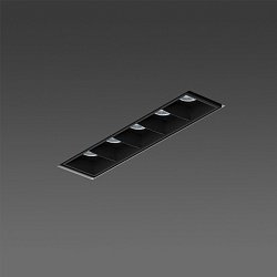 Obrázek pro produkt Zápustné svítidlo LENT MODULAR TRIMLESS 143x43mm černé 60º 5x2W CRI90 3000K DALI - BPM