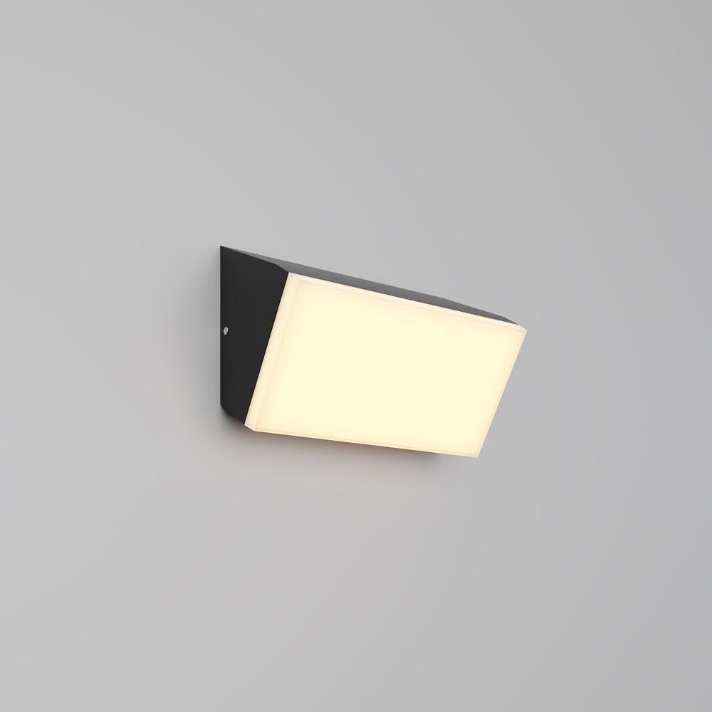 M O436WL-L10GF3K Nástěnné svítidlo Brick 3000K 10W teplá bílá 1100lm černý hliník IP54 - MAYTONI