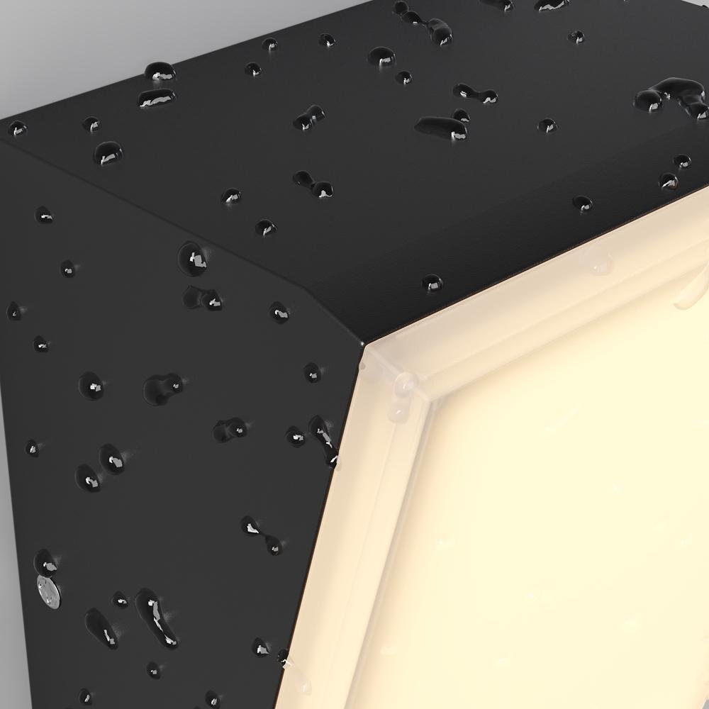 M O436WL-L10GF3K1 Nástěnné svítidlo Brick 3000K 10W teplá bílá 1100lm černý hliník IP54 - MAYTONI (obrázek 4)
