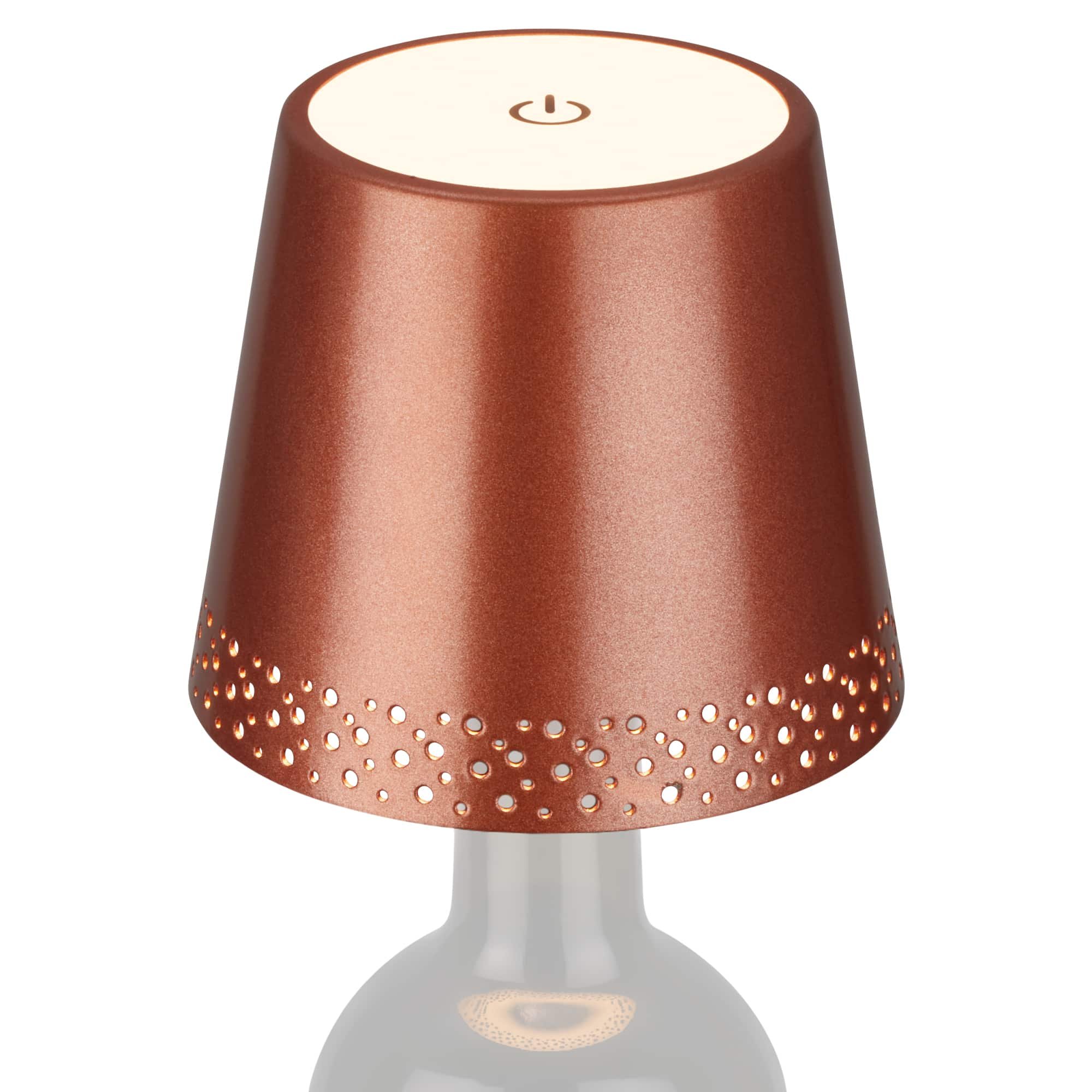 BRILO 7485013 Nabíjecí stolní lampa, 11 cm, 2,6W, 280lm, měď - BRILONER