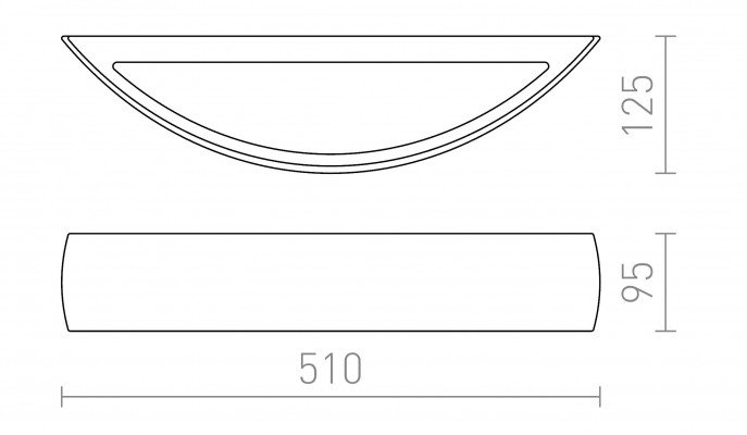 RED R10451 AKCE - CRESCENT L nástěnná sádrová 230V E14 2x40W - RED - DESIGN RENDL (obrázek 6)
