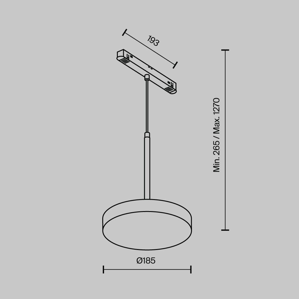 M TR123-4-15W-DS-B Závěsné svítidlo Plato 15W nastavitelná bílá 769lm černý hliník stmívatelné Exility - MAYTONI (obrázek 6)