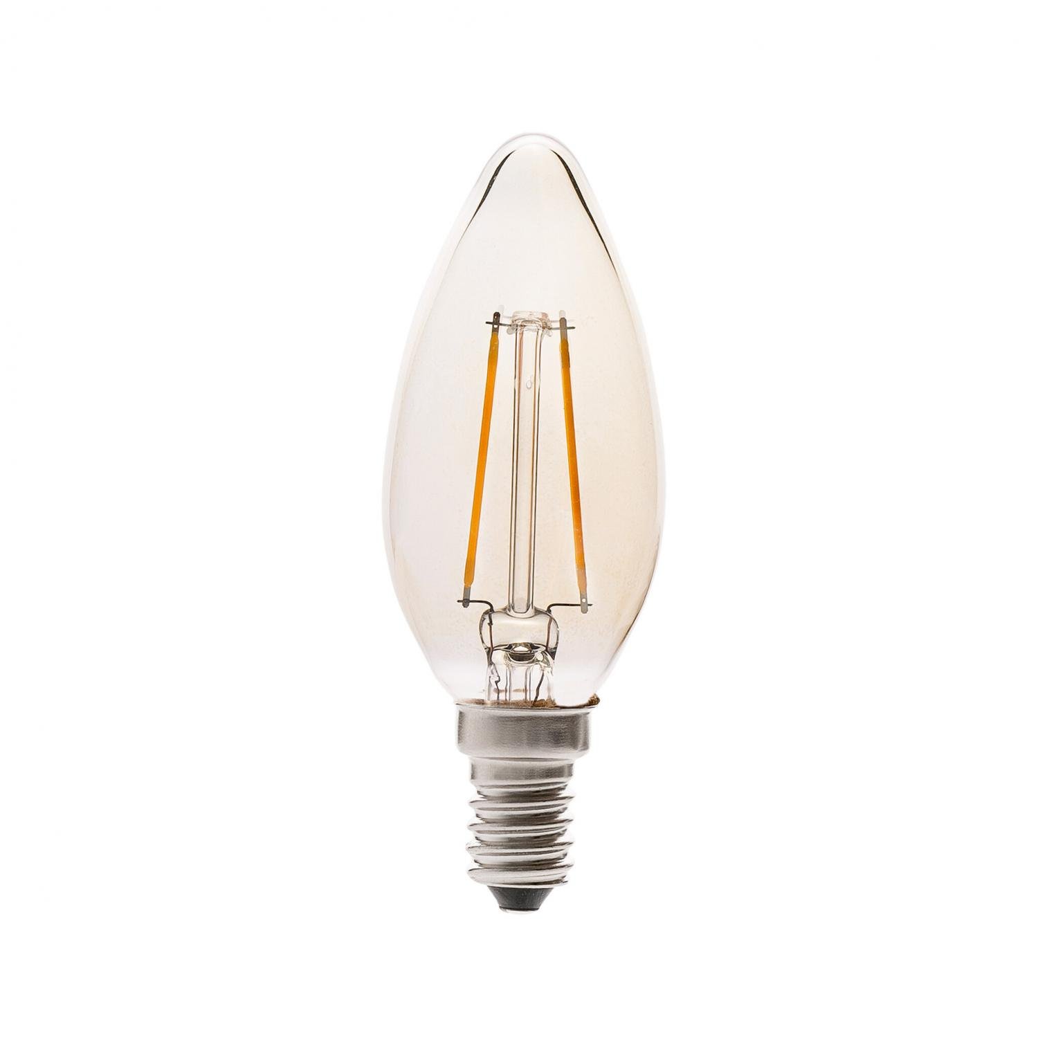 FARO 17427 LED žárovka svíčka filament AMBER E14 2W 2200K - FARO