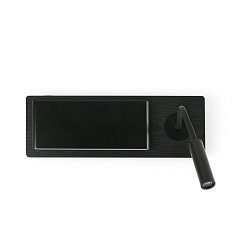 Obrázek pro produkt MOOD nástěnné svítidlo s čtecí lampičkou, černá - FARO