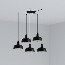 Obrázek pro produkt TATAWIN S závěsné svítidlo 5x žárovka, černá - FARO