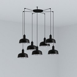 Obrázek pro produkt TATAWIN S závěsné svítidlo 7x žárovka, černá - FARO