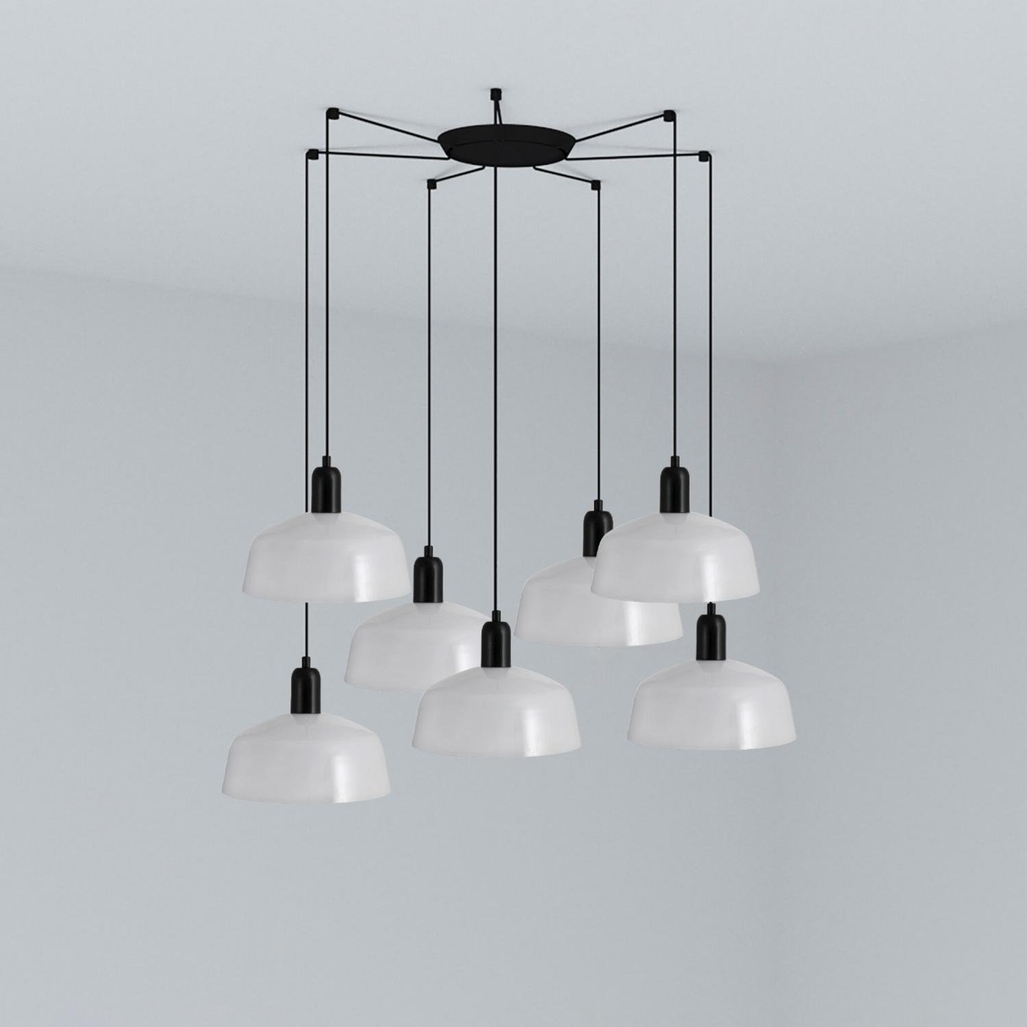 FARO 20340-119-7L TATAWIN M závěsné svítidlo 7x žárovka, bílá - FARO