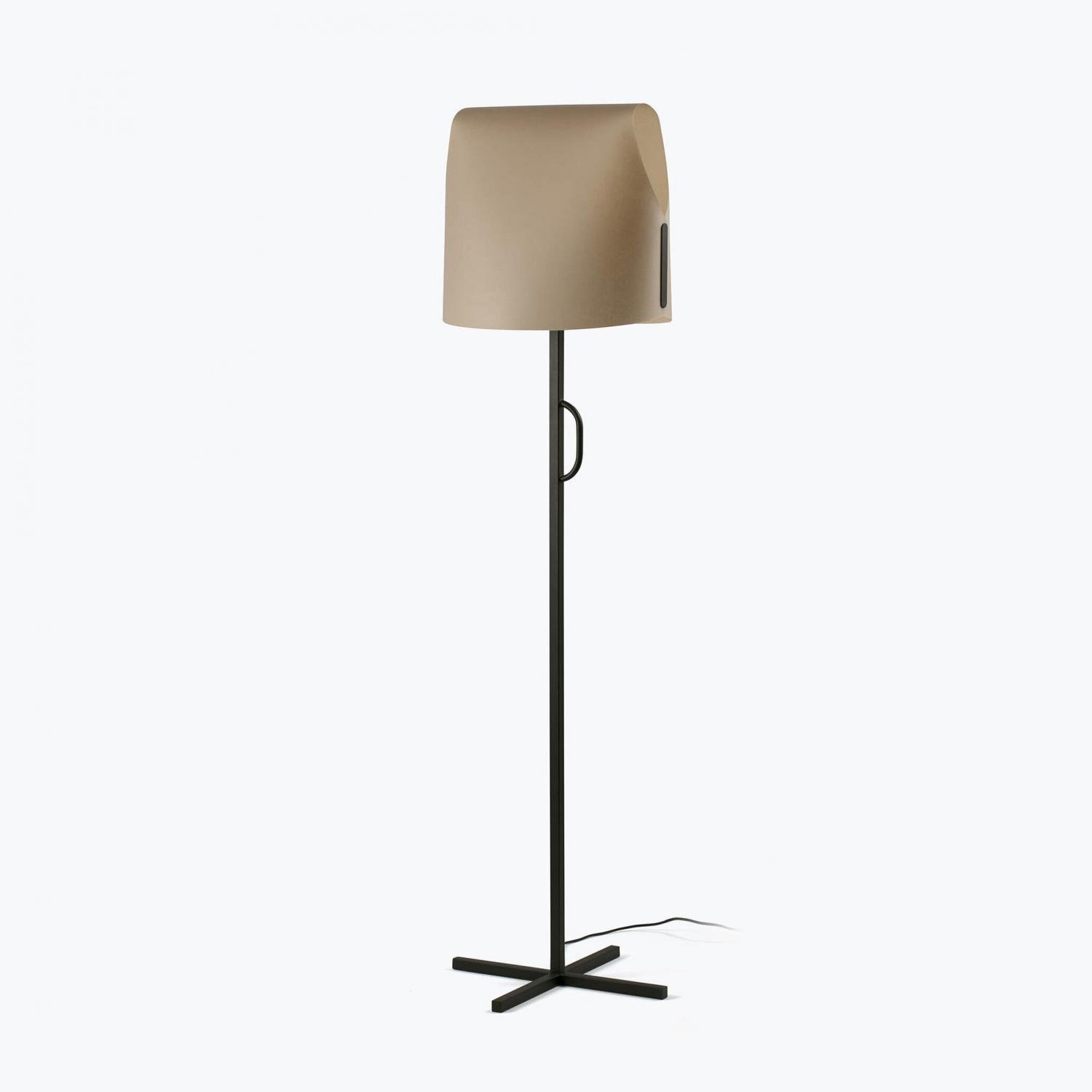 Levně FARO 23003-60 LUANG stojací lampa, černá/hnědá - FARO
