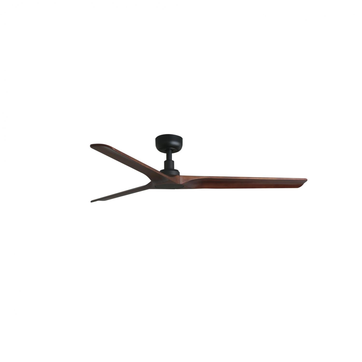 FARO 33809 HEYWOOD L stropní ventilátor, černá/tmavé dřevo s DC motorem - FARO