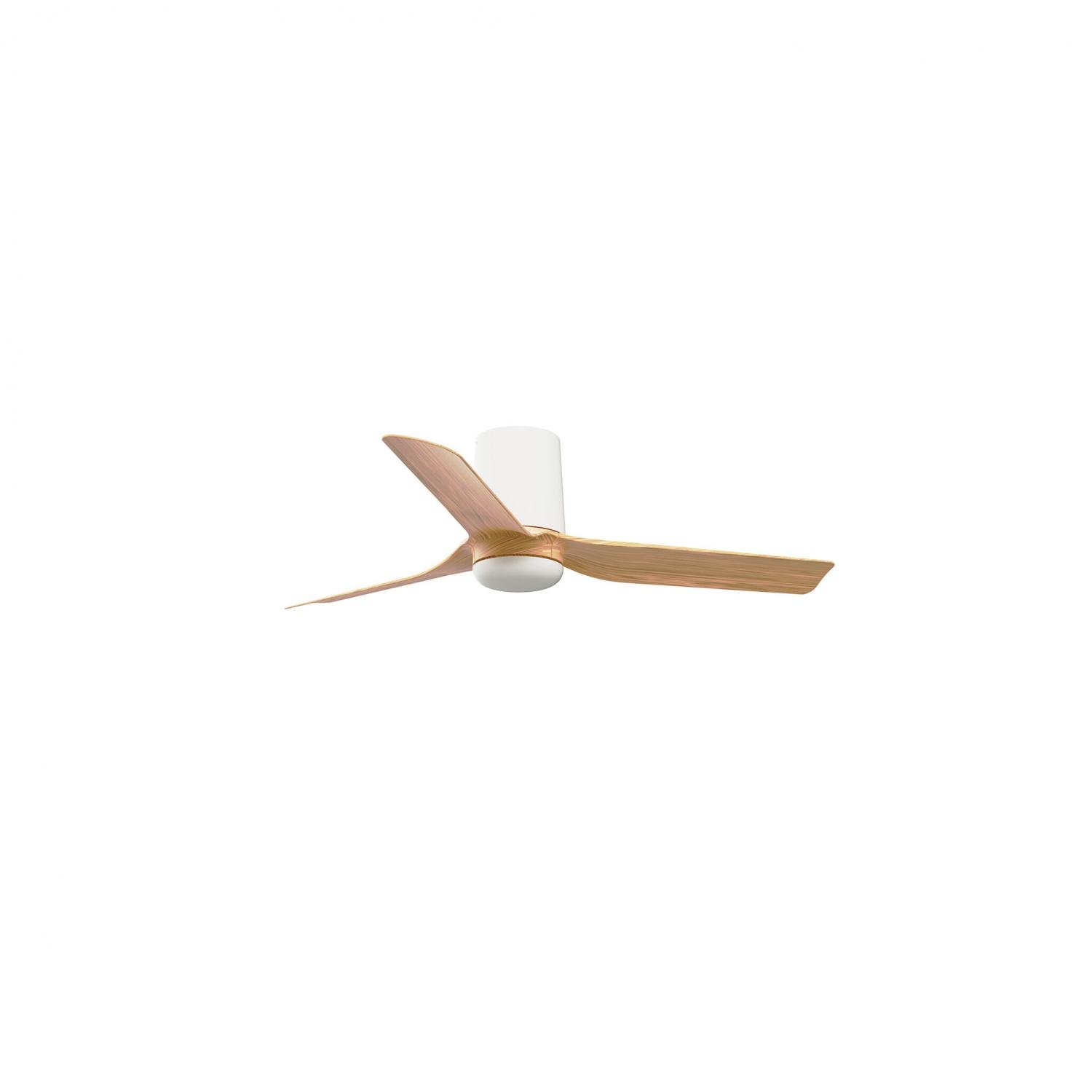 FARO 33833 MINI PUNT TUB S stropní ventilátor, bílá/světlé dřevo s DC motorem - FARO