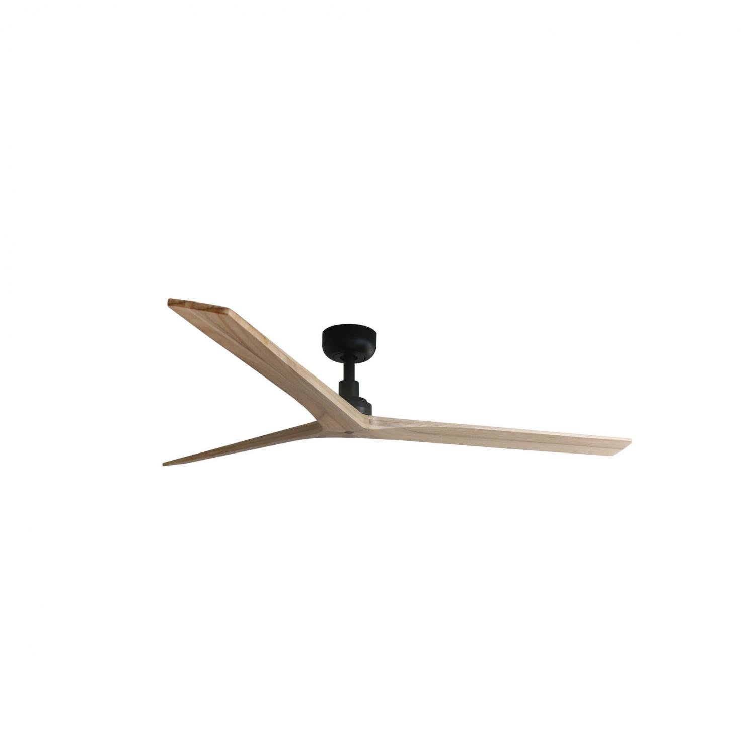 FARO 34282 KLIM L stropní ventilátor, černá/světlý dub DC - FARO