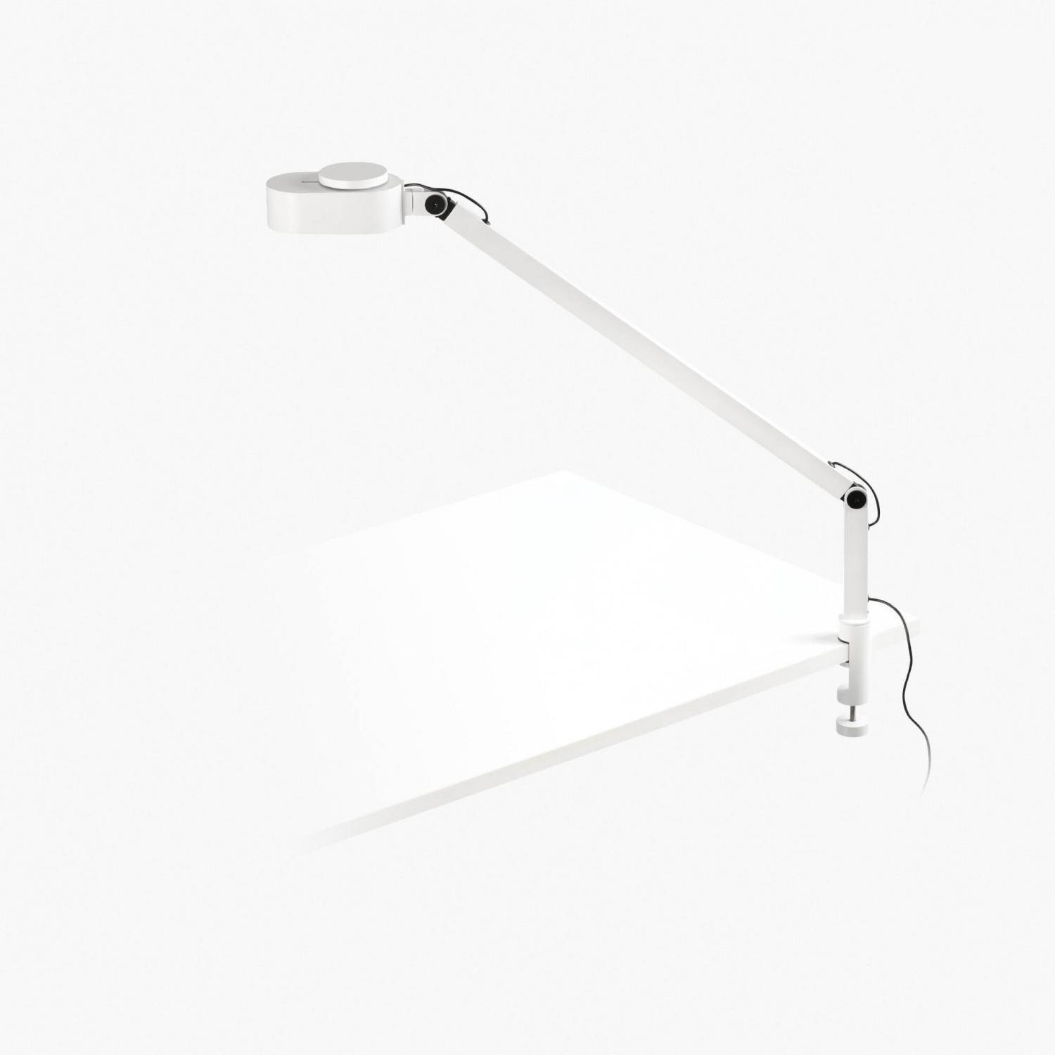 Levně FARO 57315 INVITING stolní lampa s klipem, bílá - FARO