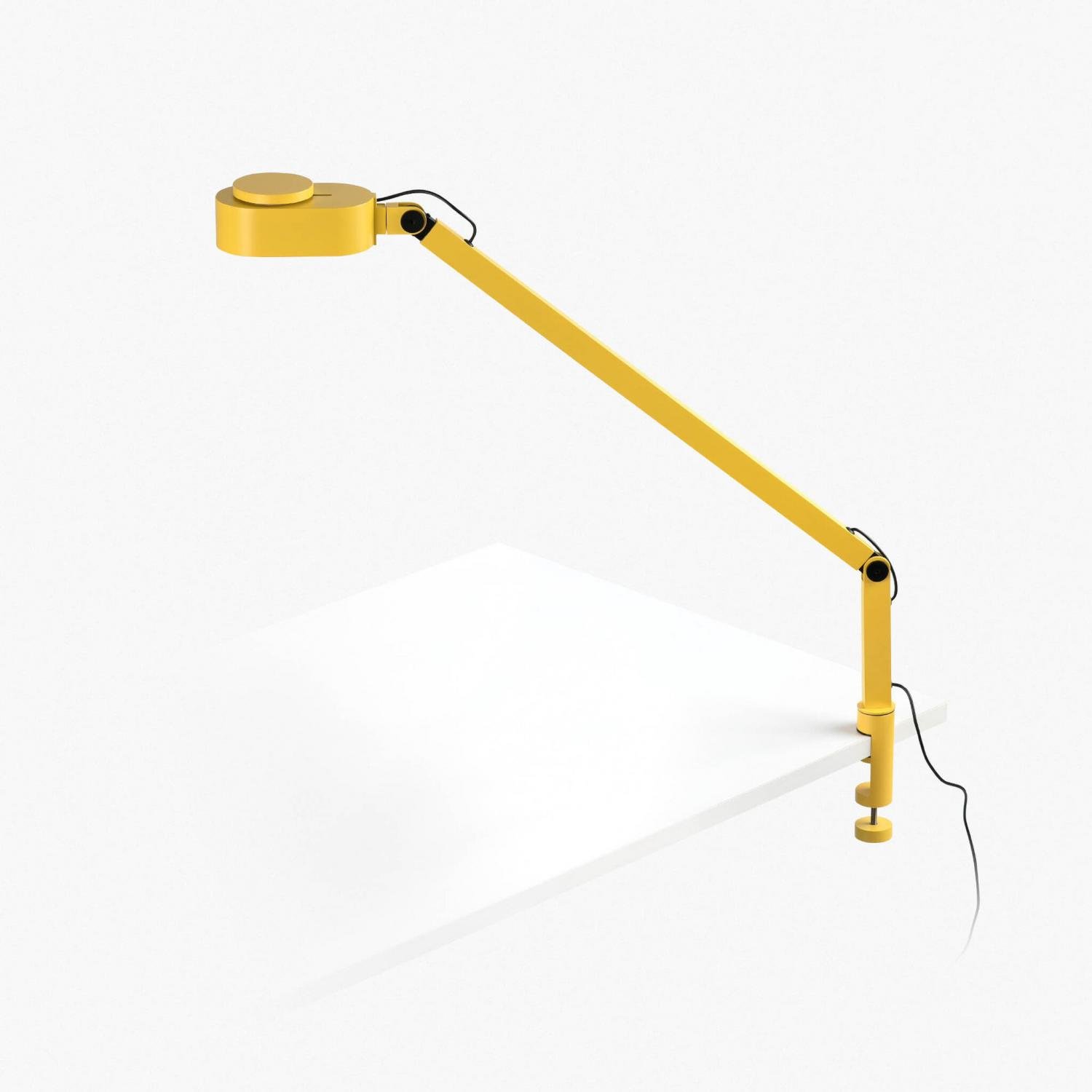 Levně FARO 57317 INVITING stolní lampa s klipem, žlutá - FARO