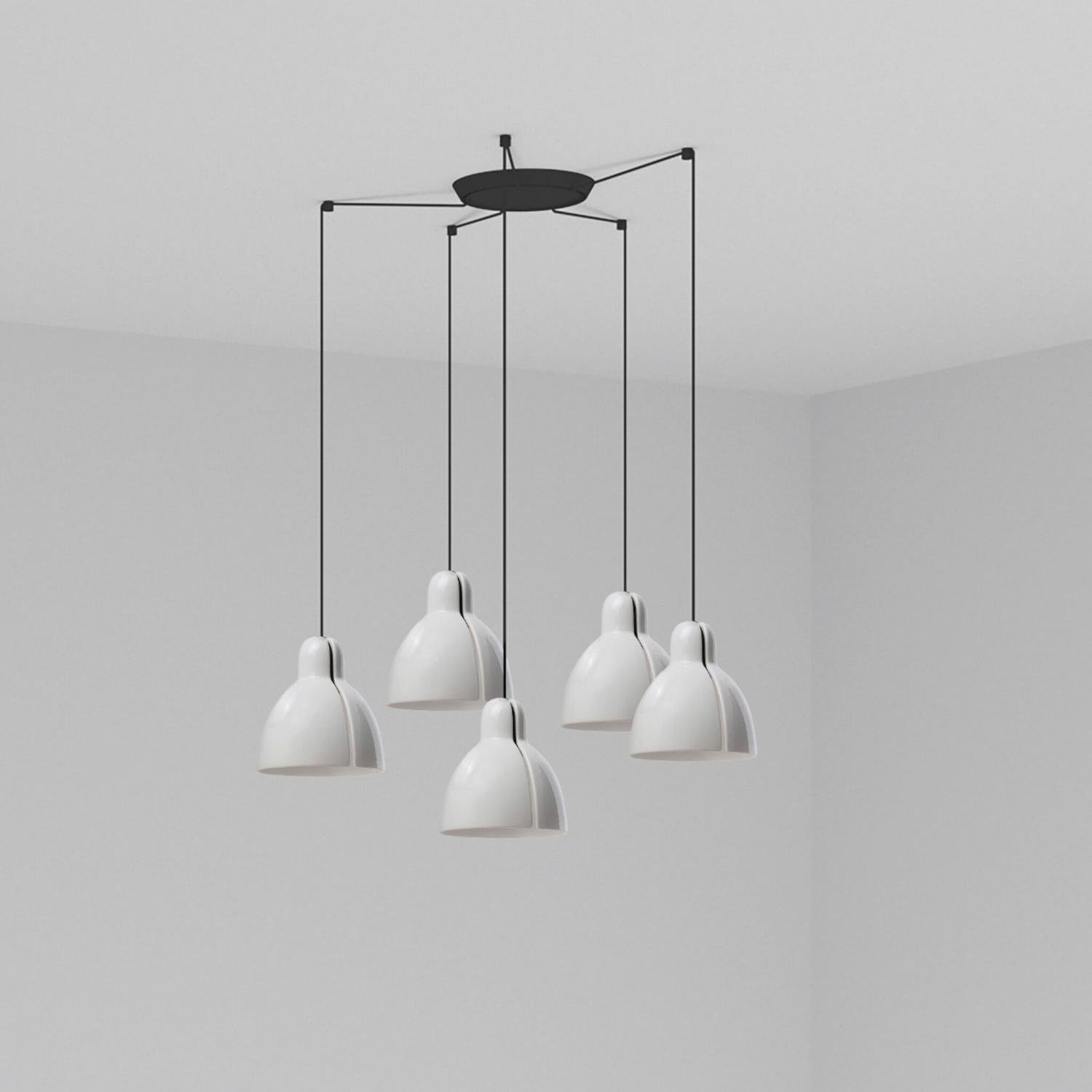 Levně FARO 64255-111-5L VENICE závěsné svítidlo 5x žárovka, bílá - FARO