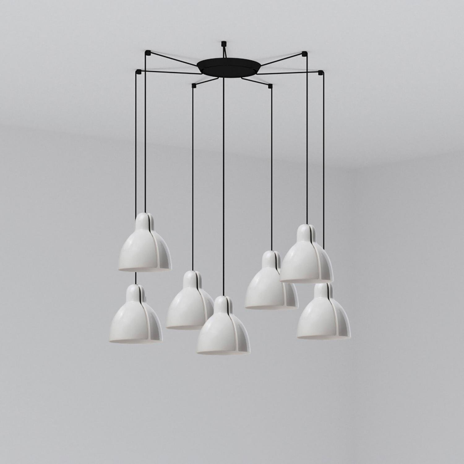 Levně FARO 64255-111-7L VENICE závěsné svítidlo 7x žárovka, bílá - FARO