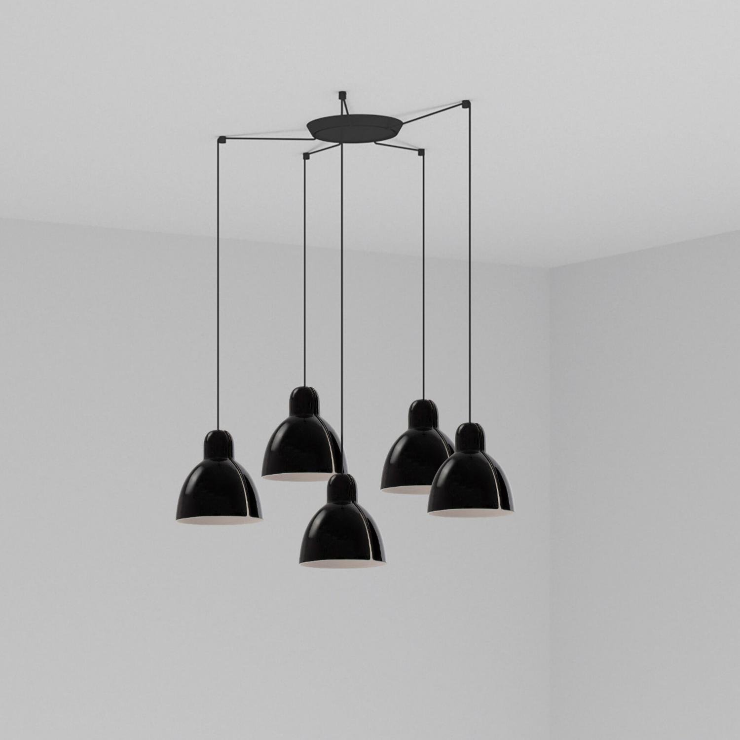 Levně FARO 64255-112-5L VENICE závěsné svítidlo 5x žárovka, černá - FARO