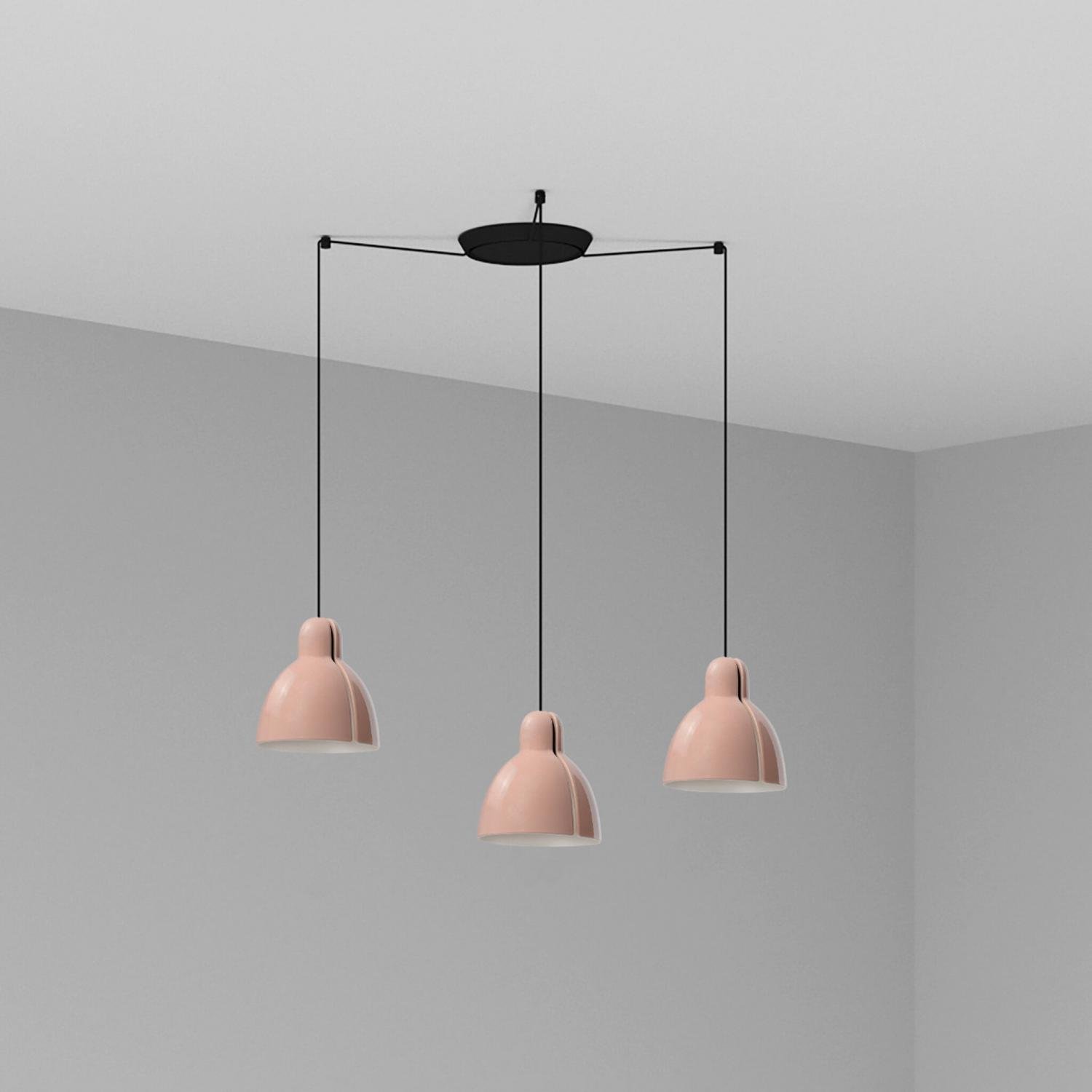 Levně FARO 64255-113-3L VENICE závěsné svítidlo 3x žárovka, růžová - FARO