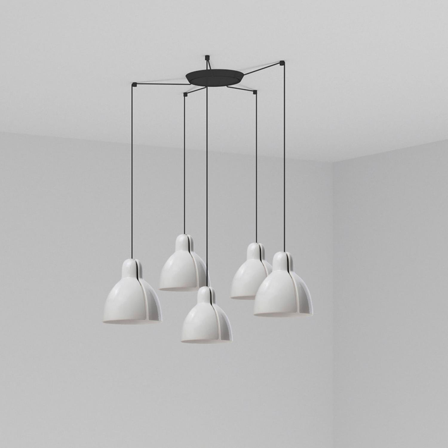 Levně FARO 64255-124-5L VENICE 200 závěsné svítidlo 5x žárovka, bílá - FARO