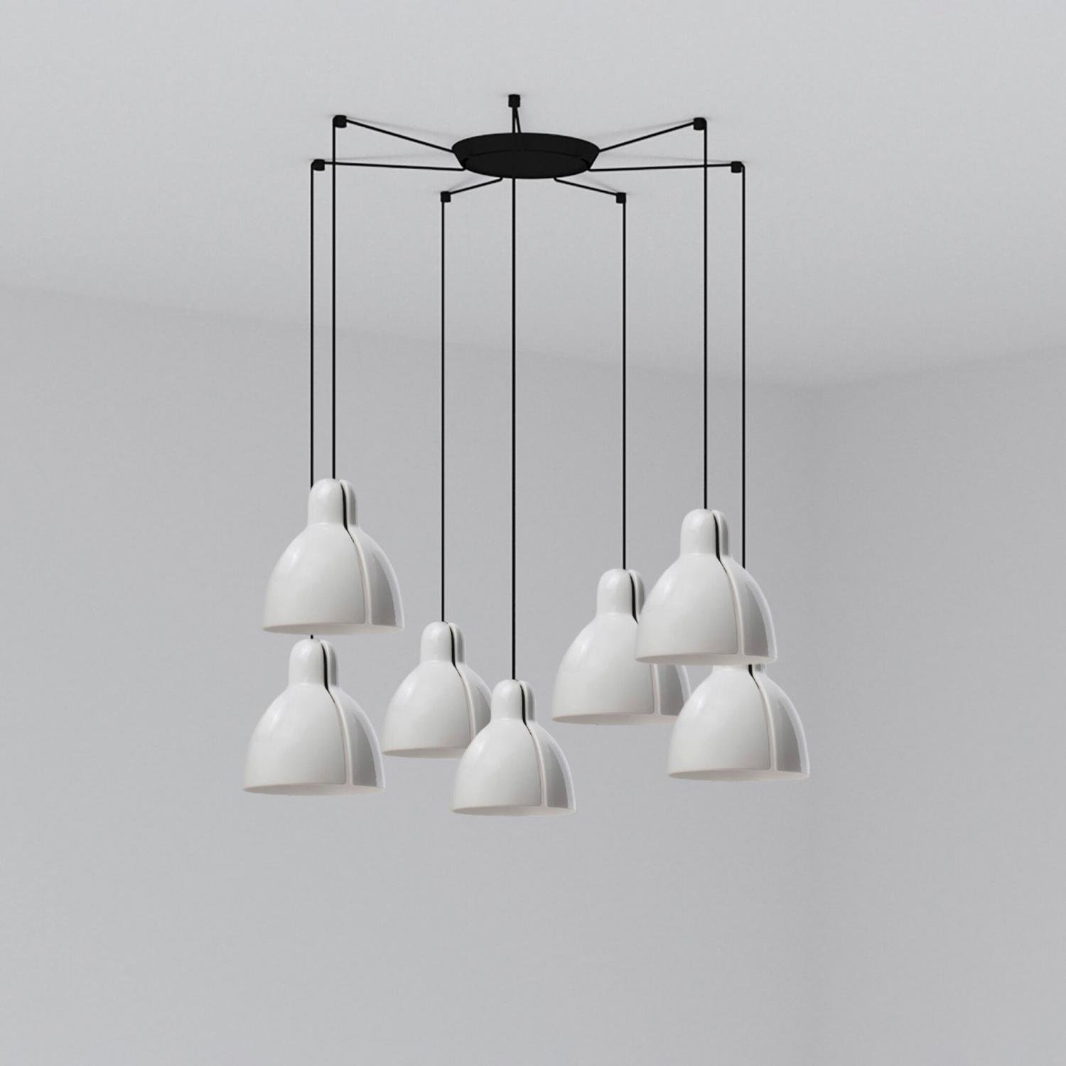 Levně FARO 64255-124-7L VENICE 200 závěsné svítidlo 7x žárovka, bílá - FARO