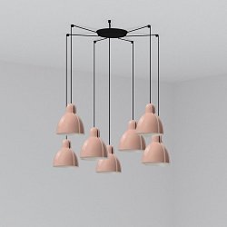 Obrázek pro produkt VENICE 200 závěsné svítidlo 7x žárovka, růžová - FARO