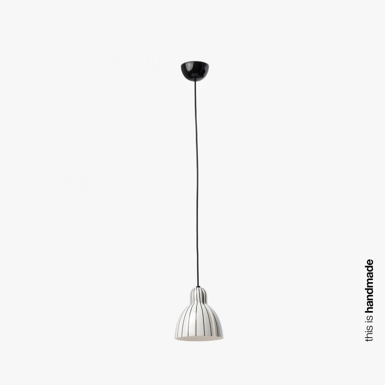 Levně FARO 64258 VENICE závěsné svítidlo, bílá s pruhy - FARO