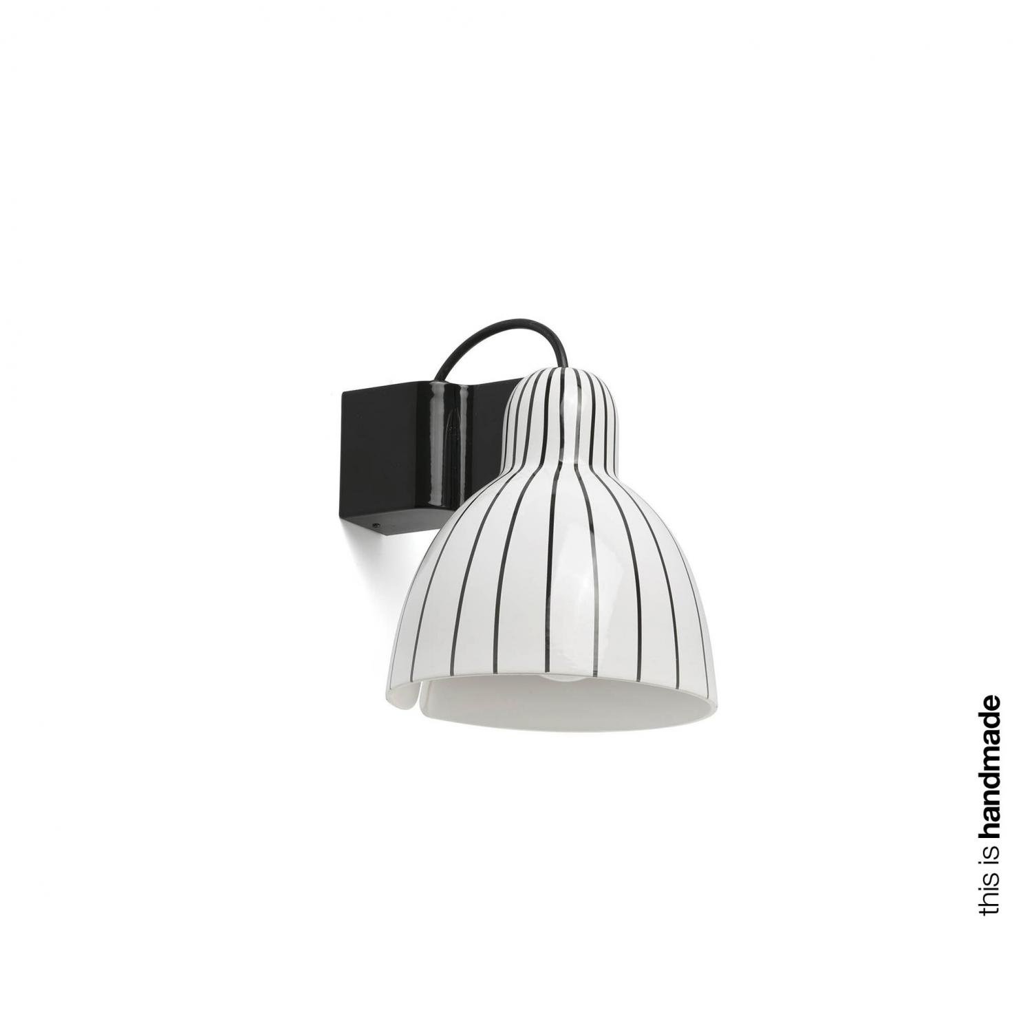 Levně FARO 64273 VENICE nástěnné svítidlo, bílá pruhovaná - FARO