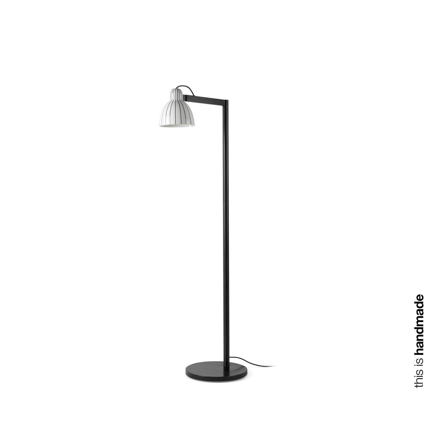Levně FARO 64275-114 VENICE stojací lampa, bílá s pruhy - FARO