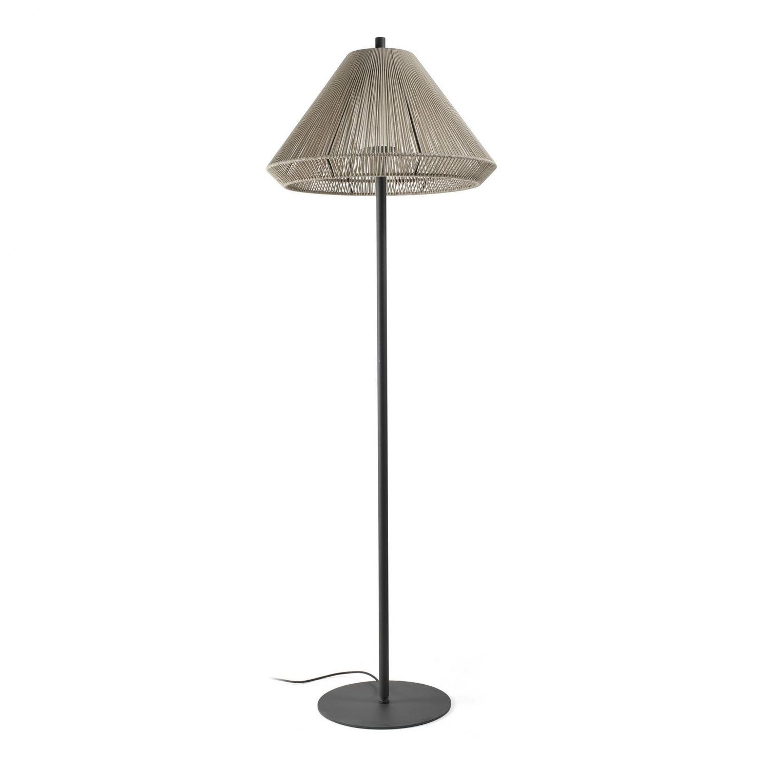 FARO 71569-09 SAIGON OUT 1950 C70 stojací lampa, šedá/béžová - FARO