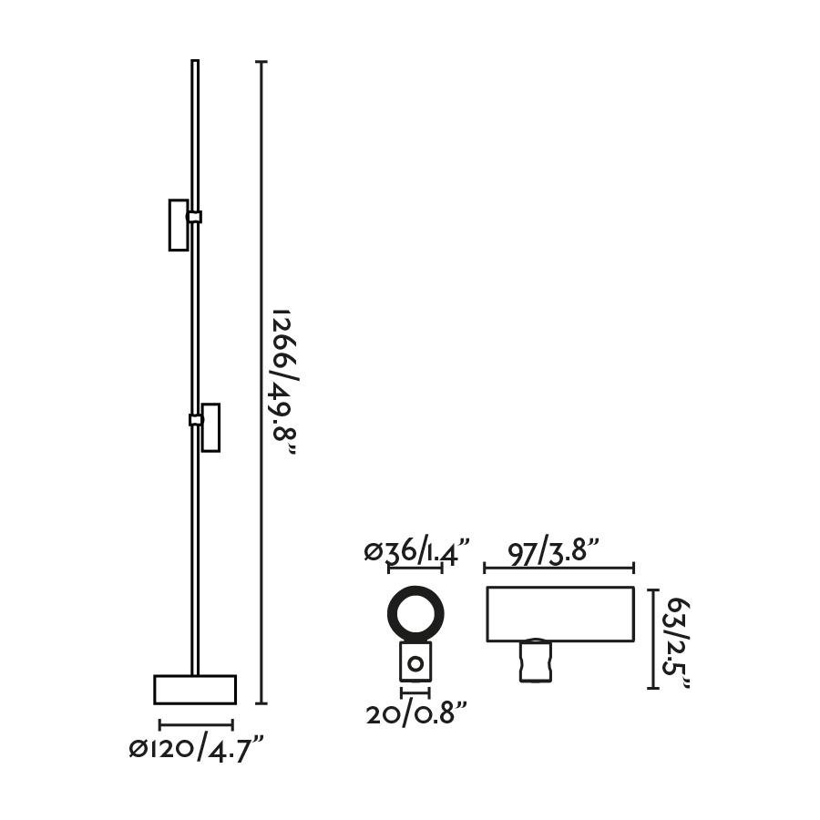 FARO 75705-233 CLAP 1266 stojací lampa, černá 2x6W 3000K 38st. - FARO (obrázek 5)
