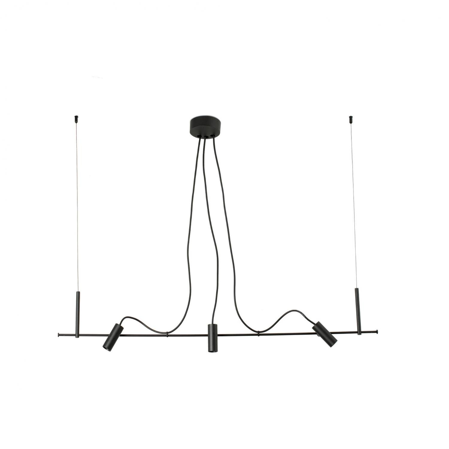 Levně FARO 75711-233 CLAP závěsné svítidlo lineární, černá 3x6W 3000K 38st. - FARO
