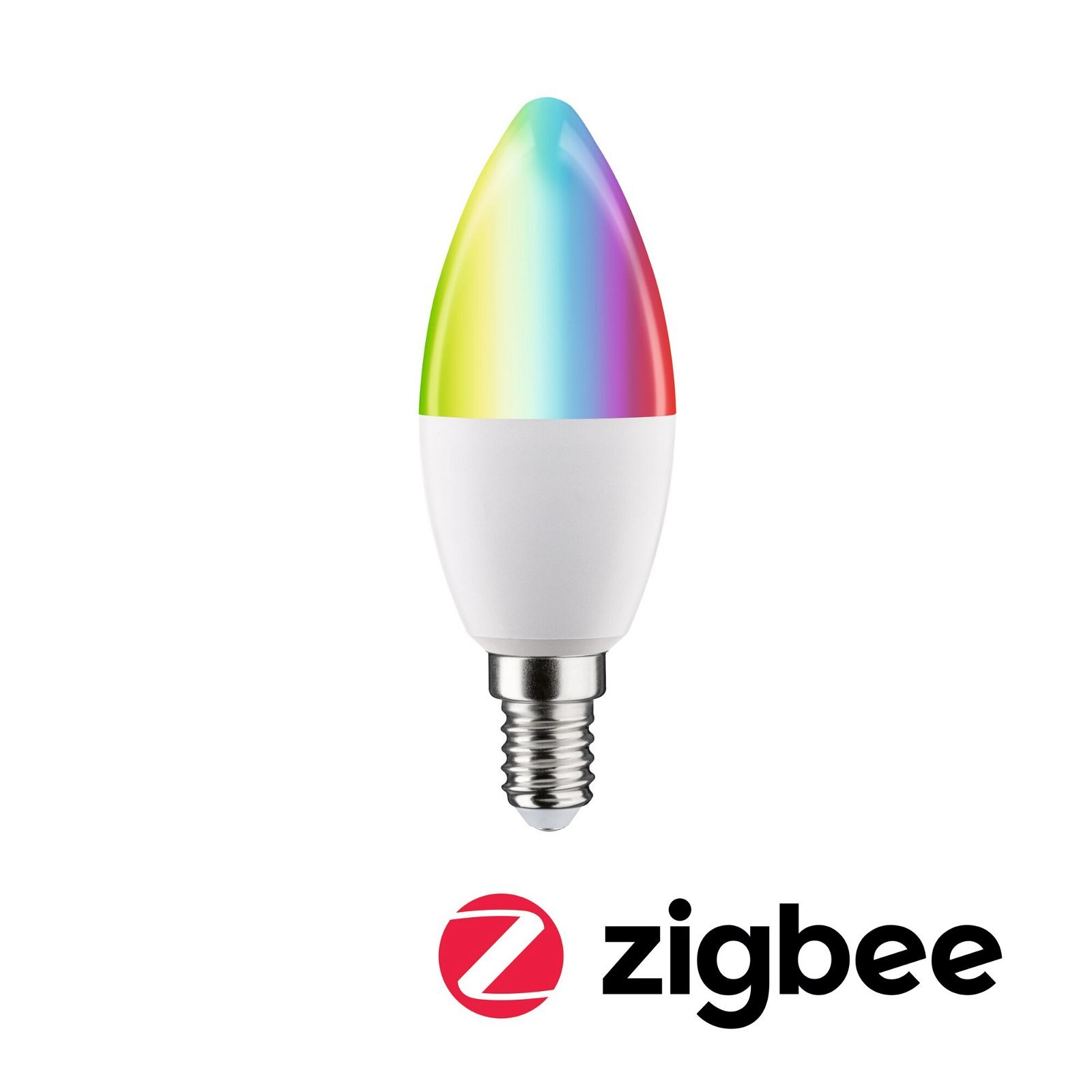P 29146 Standard 230V Smart Home Zigbee 3.0 LED svíčka E14 5W RGBW+ stmívatelné mat - PAULMANN