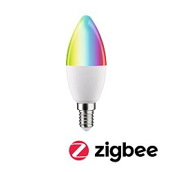 Obrázek pro produkt Standard 230V Smart Home Zigbee 3.0 LED svíčka E14 5W RGBW+ stmívatelné mat - PAULMANN
