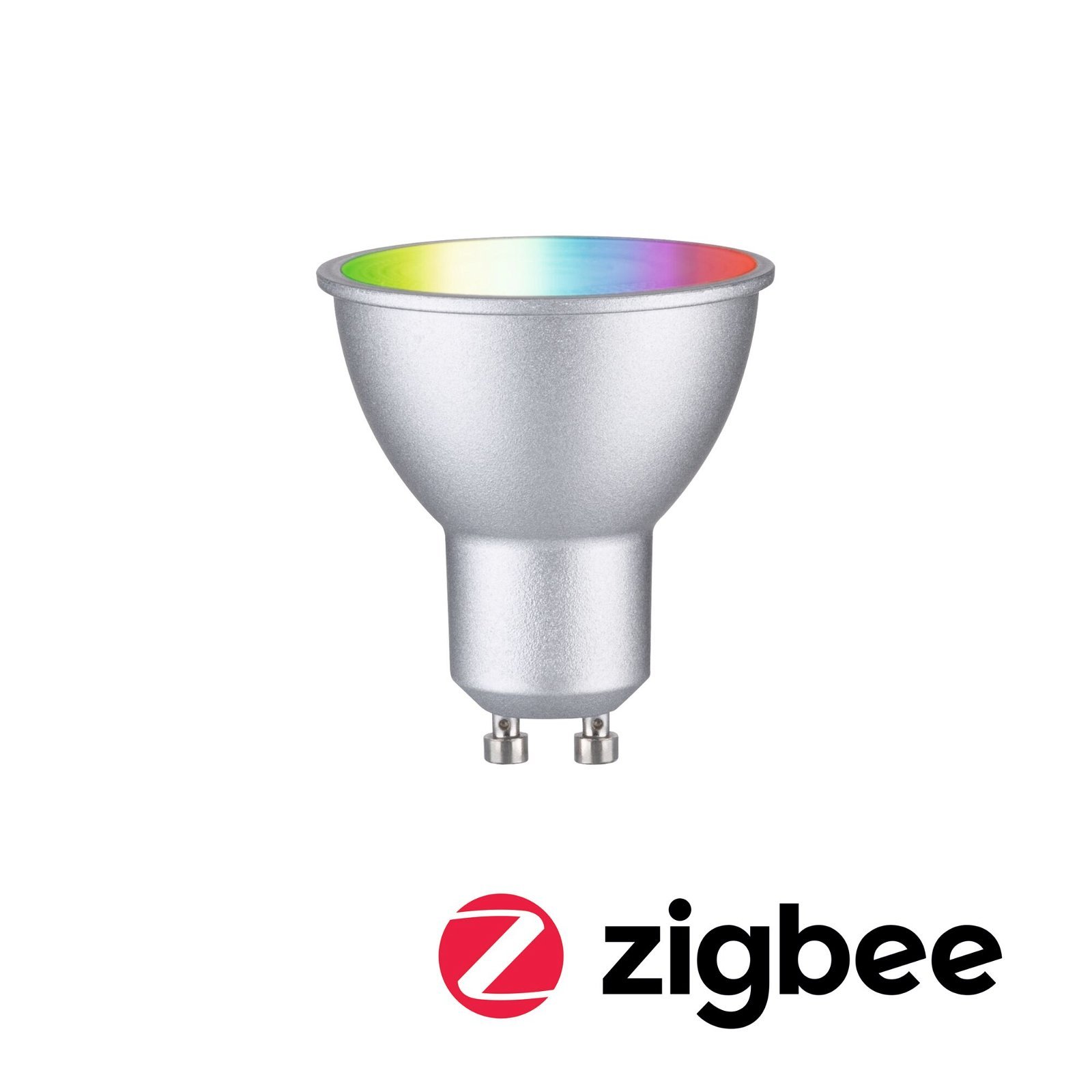 P 29149 Standard 230V Smart Home Zigbee 3.0 LED reflektor GU10 4,8W RGBW+ stmívatelné matný chrom - PAULMANN