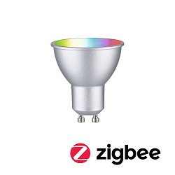 Obrázek pro produkt Standard 230V Smart Home Zigbee 3.0 LED reflektor GU10 4,8W RGBW+ stmívatelné matný chrom - PAULMANN