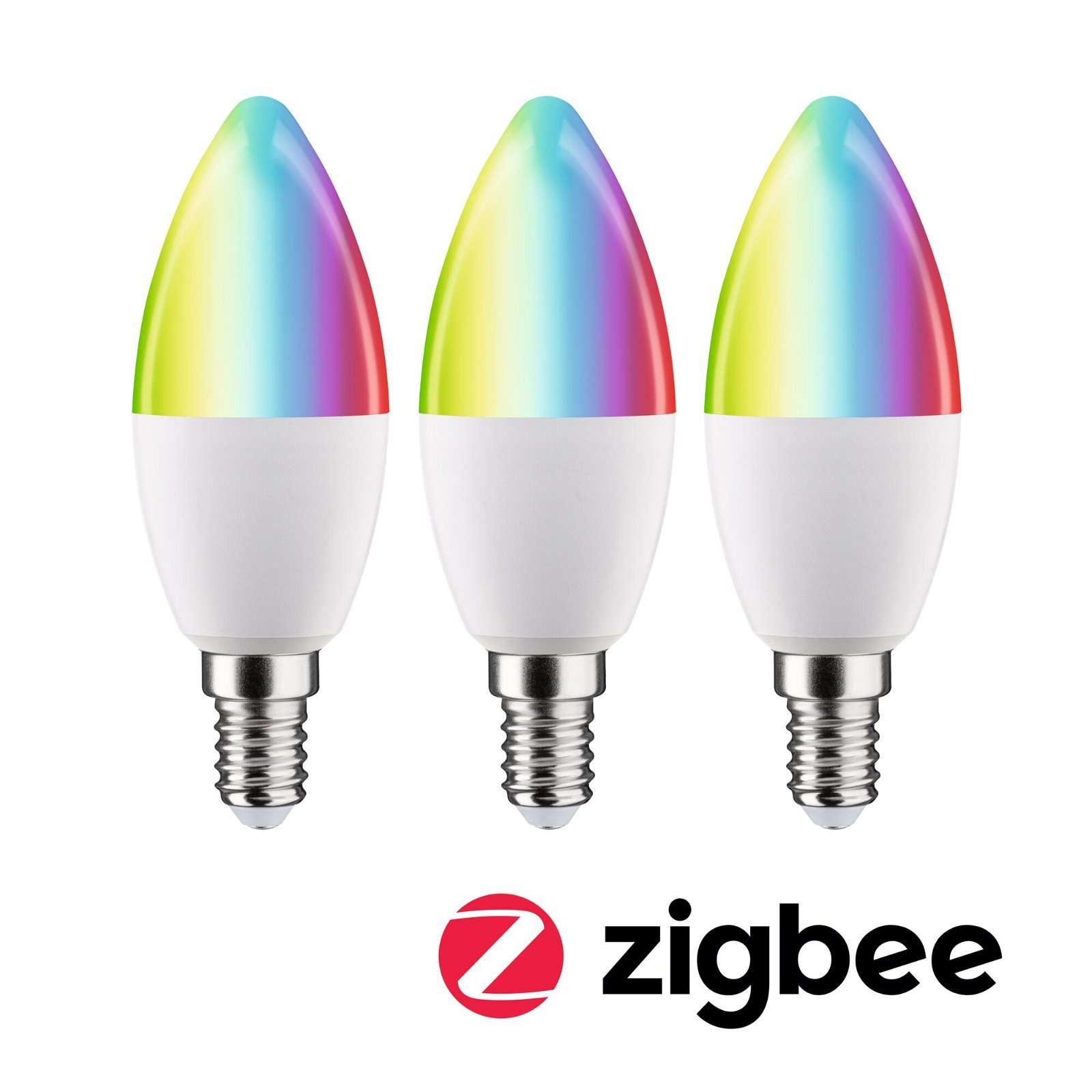 P 29152 Standard 230V Smart Home Zigbee 3.0 LED svíčka E14 3x5W RGBW+ stmívatelné mat - PAULMANN