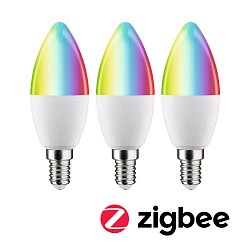 Obrázek pro produkt Standard 230V Smart Home Zigbee 3.0 LED svíčka E14 3x5W RGBW+ stmívatelné mat - PAULMANN